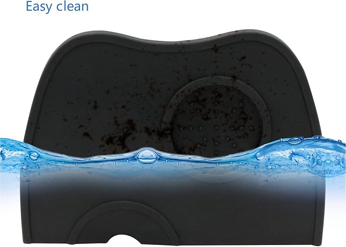 Handook Tamper Mat, Espresso Tamper Mat, 8.3 X 5.9 Inch Coffee Mat, Coffee Tamper Mat for Espresso Machine, Espresso Accessory, Barista Tools, Coffee Tamper Station, Espresso Pad for Counter (Black)