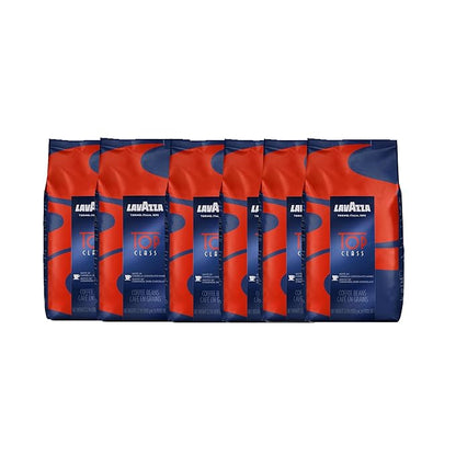 Lavazza Top Class Whole Bean Coffee Blend, Medium Espresso Roast, 2.2LB - Pack of 6