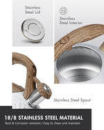 Load image into Gallery viewer, POLIVIAR Tea Kettle, Antique White Stovetop Tea Kettle 2.7 Quart, Audible Whistling Teapot, Food Grade Stainless Steel for Anti-Rust, Anti Hot Handle, Suitable for All Heat Sources (JX2020-YH30)