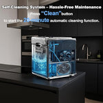 Load image into Gallery viewer, Nugget Ice Maker – 40 lbs/Day Countertop Ice Machine with 10Lbs Storage Bin, Chewable Ice Machine Maker Self-Cleaning, Stainless Steel, Dual Water Inlet Mode, Portable for Home Kitchen Bar Office