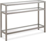 Load image into Gallery viewer, Henn&amp;Hart Sivil Console Table, 42" Wide, Silver
