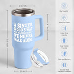 Load image into Gallery viewer, SANDJEST Sisters Gifts from Sister - Tumbler 40oz Stainless Steel Insulated with Handle and Straw Christmas Birthday Friendship Gifts for Soul Sister BFF Bestie Best Friends