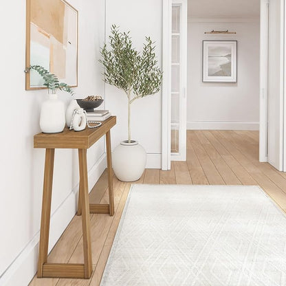 Plank+Beam Solid Wood Console Table, 36 Inch, Sofa Table, Narrow Entryway Table for Hallway, Behind The Couch, Living Room, Foyer, Easy Assembly, Pecan