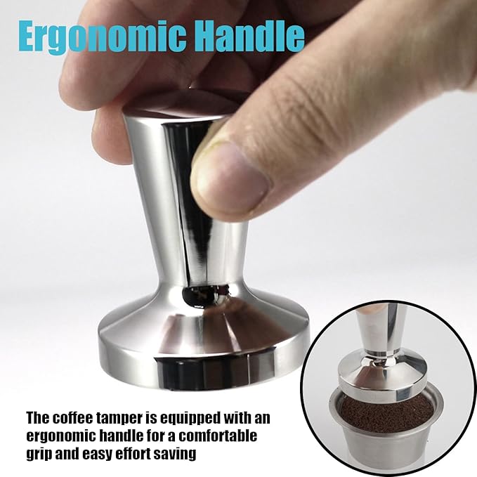 Coffee Tamper, 40mm Espresso Hand Press Tampers, Stainless Steel Solid Handheld Coffee Filling Powder Press Tool for Nestle, Coffee Tamper Espresso Tamper Hand Tamper Tool
