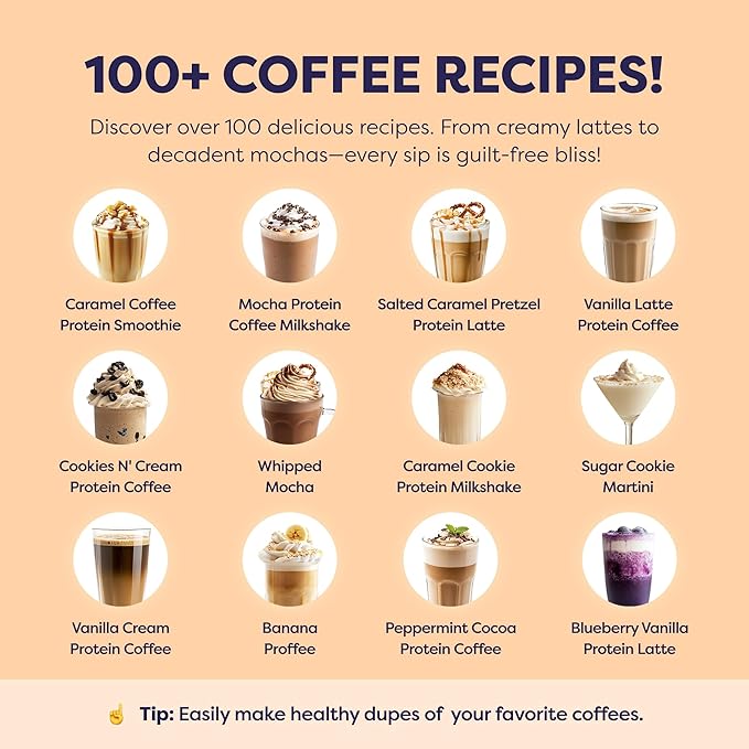 Caramel Protein Iced Coffee - Premium Whey Protein & Instant Iced Coffees - 100% Natural Cold Brew - Zero Artificial Flavors & Sweeteners, 80 mg Caffeine Per Serving, No Added Sugar, 20 Servings