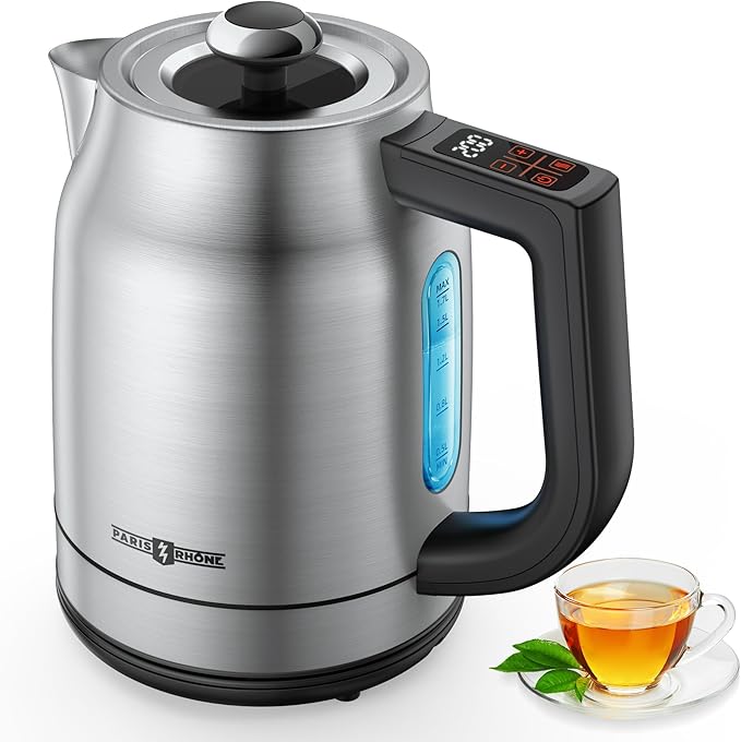 Electric Kettle Temperature Control, 1.7L 1500W Electric Tea Kettle with 13 Temperature Settings, Strix Thermostat, LED Display&Touch Control, Auto Shut-Off Protection, Boil Dry Protection
