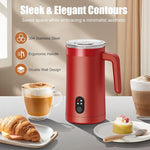 Load image into Gallery viewer, Milk Frother, 4-in-1 Milk Frother and Steamer, 13.5oz/400ml Automatic Hot and Cold Foam Maker and Milk Warmer, Electric Frother for Coffee, Latte, Cappuccino, Macchiato, Matcha(Red)