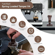 Professional Espresso Tamper 45.5mm - Espresso Machine Compatible, Barista-Approved Coffee Press with Non-Slip Base, Durable Stainless Steel Design