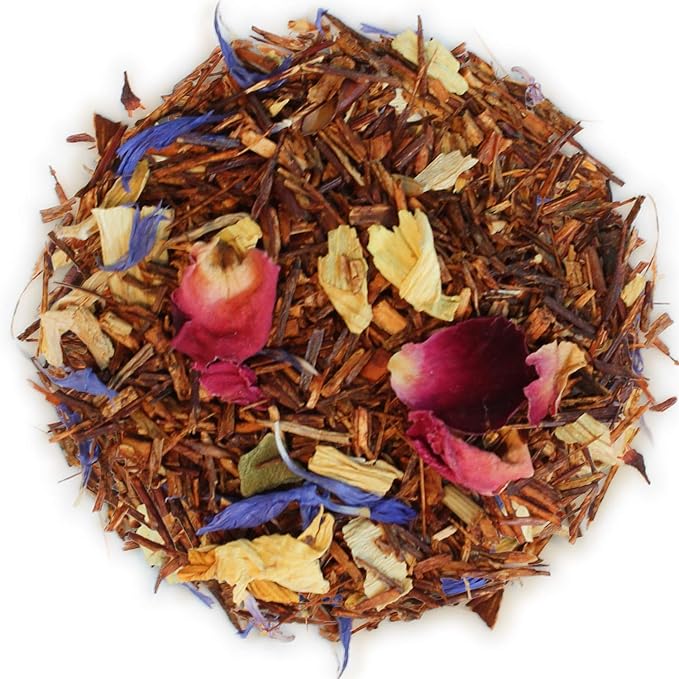 Teabloom Herbal Tea, Floral Rooibos Loose Leaf Tea, Rooibos Blend with Floral Flavors and Scent, Kosher Certified, 3.17 oz/90 g Canister Makes 35-50 Cups