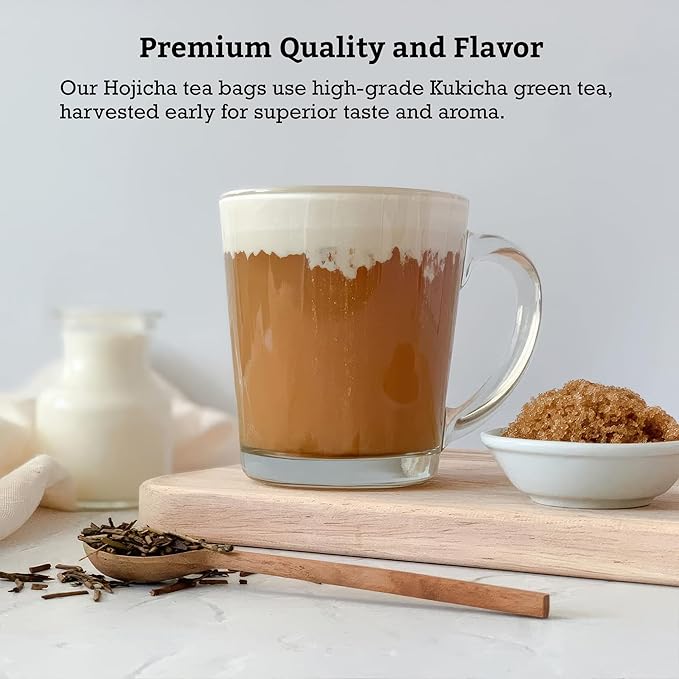 SUGIMOTO TEA Japanese Hojicha Roasted Green Tea Loose Leaf 0.5 lb (227 g) Pack of 1