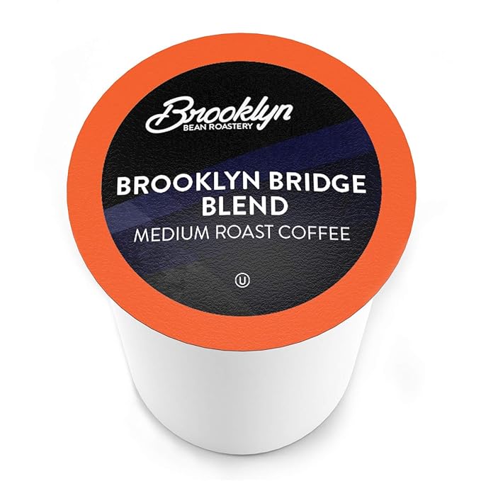 Brooklyn Beans Brooklyn Bridge Blend Gourmet Coffee - Compatible with Keurig 2.0 K Cup Brewers, 40 Count, Rich and Bold Medium Roast