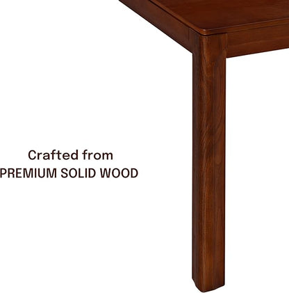 NTC Flow 55 Inch Modern Design, Rectangular Dinner Table for Dining Room, Living Room Furniture, Effortless Assembly, Dark Walnut