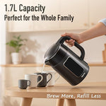 Load image into Gallery viewer, Mecity Electric Kettle Touch Screen Temperature Control Water Boiler, No Plastic Contact with Water. 6 Preset Temperature Programs, 2 Hours Keep Warm, 1.7 Liter Dark Grey