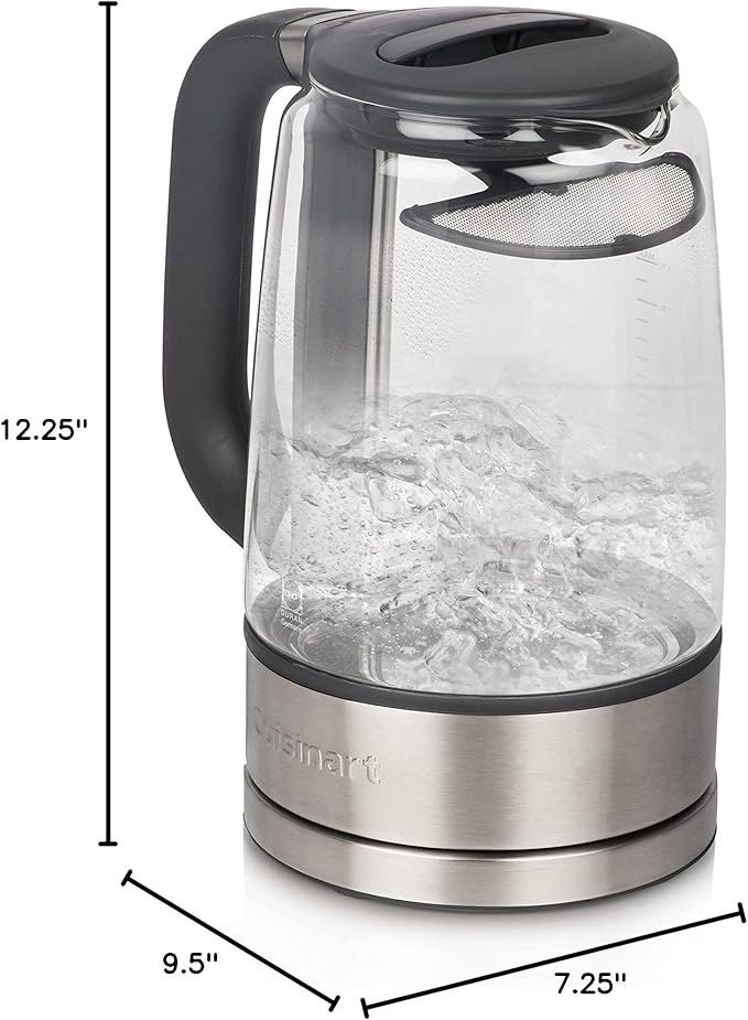 Cuisinart GK-17N Viewpro Cordless Electric Kettle, Silver 1.7 Liter