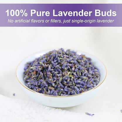 TEARELAE - Lavender Tea, 40 Count - Premium Dried Lavender Flower Tea Bags for Stress Relief - Aromatic Wellness - Non-GMO - Caffeine-Free