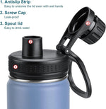 Load image into Gallery viewer, Koodee Insulated Water Bottle, 22 oz Stainless Steel Double Wall Vacuum Wide Mouth Sport Bottle with Leakproof Spout Lid (Royal Blue)