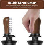 Load image into Gallery viewer, PUSEE 51mm Espresso Coffee Tamper - Premium Barista Coffee Tamper, 30lb Calibrated Double Spring Titanium Coating Base Ground Espresso Tamper, Fits for All 51mm Portafilters, Espresso Accessories