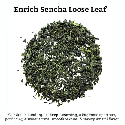 SUGIMOTO TEA Japanese Sencha Green Tea Loose Leaf 3.5 oz (100 g) Pack of 3