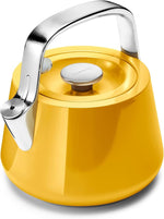 Load image into Gallery viewer, Caraway 2 Quart Whistling Tea Kettle - Durable Stainless Steel Tea Pot - Fast Boiling, Stovetop Agnostic - Non-Toxic, PTFE &amp; PFOA Free - Includes Pot Holder - Marigold