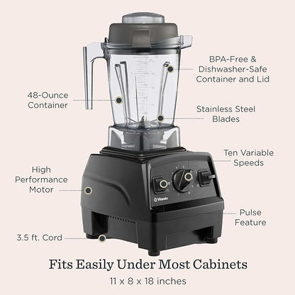Vitamix E310 Explorian Blender, Professional-Grade, 48 Oz. Container, Black