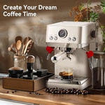 Load image into Gallery viewer, MHW-3BOMBER 51mm Espresso Coffee Tamper with Three Spring Loaded Calibrated Espresso Tamper 30lbs Espresso Hand Tamper with Sound Feedback Titanium Coating Black T6178T-OS