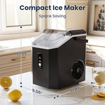 Load image into Gallery viewer, Antarctic Star Nugget Ice Makers Countertop with Self-Cleaning, 35lbs/24H, Portable Sonic Ice Maker Machine with Handle/Basket/Scoop for Home, Kitchen, Office, Camping(Black)