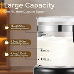 Load image into Gallery viewer, Milk Frother and Steamer, 6 in 1 Milk Steamer and Milk Warmer, 17oz Auto Shut Off Electric Frother with Touch Screen, Hot/Cold Foam Maker for Coffee, Latte, Cappuccino, Hot Chocolate