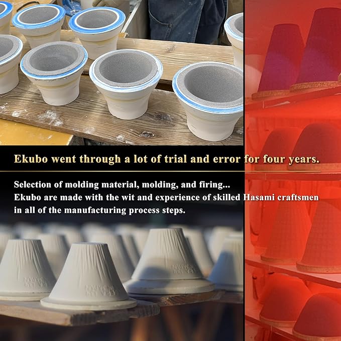 Ceramic Reusable Coffee Filter Pour Over Dripper Paperless Sustinable ekubo 1-4 Cup Made in Japan (Blue)