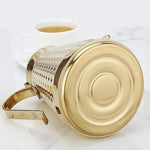 Load image into Gallery viewer, SANQIAHOME 1.8L(60oz) Stainless Steel Hammer Patterned Teapot With Removeable Infuser,Loose leaf cover,Gold