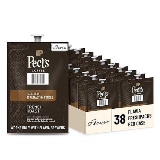 Flavia Peet’s Coffee French Roast Freshpacks works only with Flavia Brewers, Dark Roast (Case of 38)