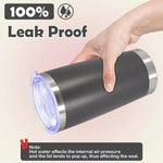 Load image into Gallery viewer, 20oz Tumbler Stainless Steel Tumbler Cup with Lid Vacuum Insulated Double Wall Travel Mug, Durable Powder Coated Travel Coffee Tumbler Mug for Hot &amp; Cold Drinks, Grey,1 Pack