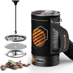 Load image into Gallery viewer, Electric French Press Coffee Maker, 120V Boil Water &amp; Press Coffee 2-in-1, Portable Design for Travel, Camping, 6 Minute Brew Ready