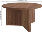 Load image into Gallery viewer, Henn&amp;Hart 32" Round Wood Pedestal Coffee Table for Living Room, Family Room, Office, or Apartment, Satin Walnut
