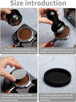 Load image into Gallery viewer, 53.3mm Espresso Accessories，53.3mm Espresso Tamper Tools, Spring-Loaded Coffee Tamper, Coffee Distributorr, Puck Screen, Anti Slip Mats Coffee Tamper for 54mm Portafilter