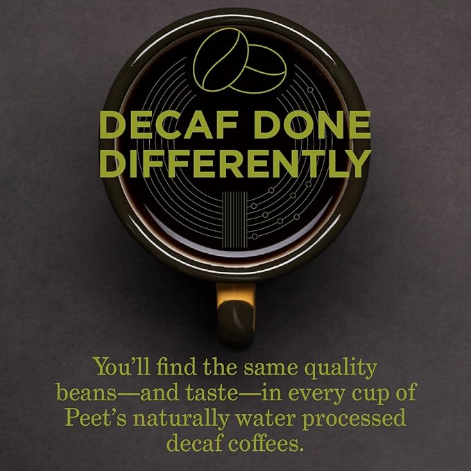 Peet's Coffee, Dark Roast Decaffeinated Coffee K-Cup Pods for Keurig Brewers - Decaf House Blend 88 Count (4 Boxes of 22 K-Cup Pods) (Pack of 2)