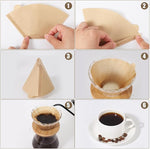 Load image into Gallery viewer, 400 Count Cone Coffee Filters #2, 2 Coffee Filters Unbleached Natural Brown Disposable Coffee Filter Compatible with Pour Over and Drip Coffee Maker