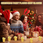 Load image into Gallery viewer, 100 Pack 2 oz Plastic Shot Glasses Disposable Shot Cups, Mini 2oz Party Cups for Graduation, Christmas, Birthday, Wedding, Bachelorette Party (Gold)