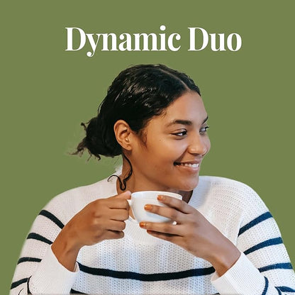 The Republic of Tea - Organic Double Green Matcha, Naturally Caffeinated Japanese Green Tea Powder and Leaves, Steeps 50 Cups