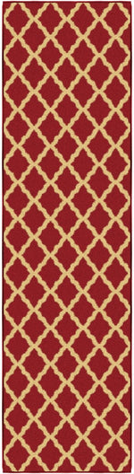 Load image into Gallery viewer, Ottomanson Hallway Runner Rug 1'10" x 7' Non Slip Trellis Area Rugs Easy to Clean Laundry Rug Runner Durable &amp; Pet Friendly Floor Carpet Runners for Hallways Entryway Living Room Kitchen Bathroom, Red