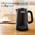 Load image into Gallery viewer, Arofeer® 1.7L(57oz) Large Electric Kettle Temperature Control, 7+Cups Electric Tea Kettle for Coffee&amp;Tea, 2 quarts Big Hot Water Kettle Electric with,1200W,Keep Warm-Black