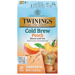 Load image into Gallery viewer, Twinings Peach Cold Brew Iced Tea Bags, 20 Count (Pack of 1), Unsweetened Flavoured Black Tea, Caffeinated, 20 Teabags