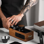Load image into Gallery viewer, MHW-3BOMBER Espresso Tamping Station, 4 in 1 Walnut Espresso Organizer Box with Magnetic Drawer for Storage 51-58mm Espresso Tamper,Distributor,Portafilter and Espresso Accessories,CH6718