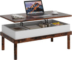 Load image into Gallery viewer, Shintenchi Coffee Table, Lift Top Coffee Table with Hidden Compartment, Rising Tabletop Dining Table, Lift Top Coffee Center Table for for Living Room, Office, Home (Rustic Brown)
