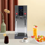Load image into Gallery viewer, 12L Commercial Milk Frother, 2300W 110V Espresso Coffee Makers Steam Water Boiling Machine With LCD Display &amp; Adjustable Steam Lever For Cafe Bubble Tea Stores Coffee Shops Snack Stores, Silver