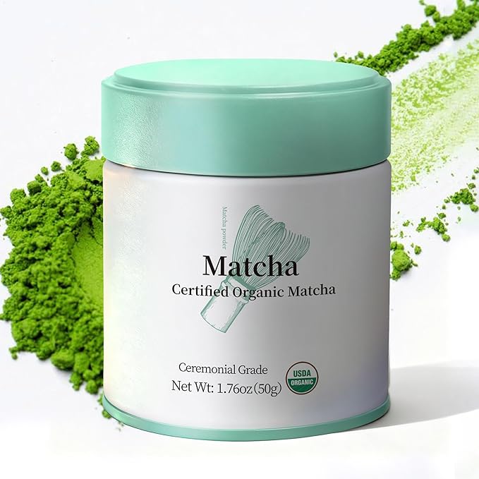 MatchAdmire Ceremonial Grade Zero-Burden Matcha Powder, Premium First Harvest USDA Certified Organic Green Tea Powder, Rich Flavor,100% Vegan with No Fillers,Radiation-Free Matcha(1.76oz/50g)