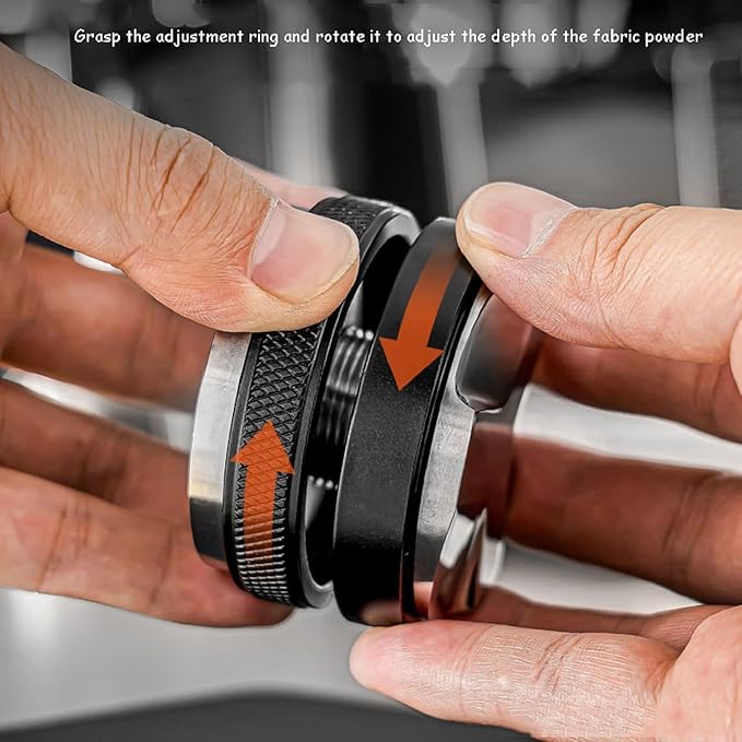 MIAO JIN 51mm Espresso Tamper Coffee Distributor & Hand Tamper Tool Dual 2 in 1 Espresso Distributor Fits All 51mm Espresso Portafilter Coffee Accessories