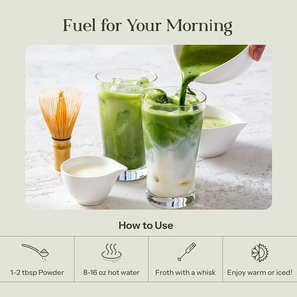 Kroma’s Beauty Matcha Latte Powder 0.60 Oz, 17g, 7 Servings – Collagen Ceremonial Grade Matcha Green Tea with Protein for Glowing Skin & Hair Support w/ Bovine Collagen, Ginger & Turmeric - Premium Matcha Powder w/ Adaptogenic Mushrooms