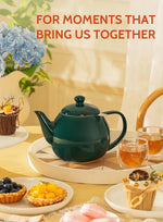 Load image into Gallery viewer, Sweese Teapots for Tea, 27 oz Porcelain Tea pot with Removable Stainless Steel Infuser, Tea Pots for Loose Tea - Dark Green