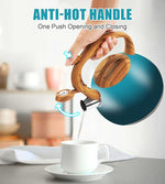 Load image into Gallery viewer, Tea Kettle, Stainless Steel Whistling Tea Kettle,3.2Qt Tea Pot for Stove with Cool Handle,Strong and Durable (Dark Green Gradient)