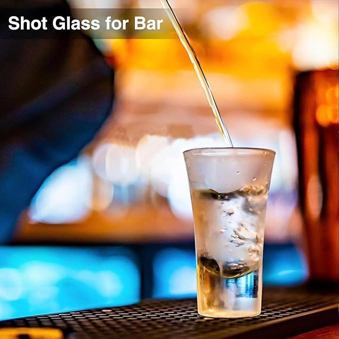 Ruckae 12 Pack 1 OZ Shot Glasses Set with Heavy Base Clear Shot Glasses Bulk for Vodka Tequila Whiskey Liquor